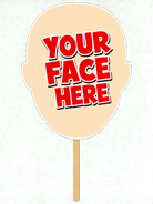 Custom fat head giant head cutout for birthdays, graduations and games