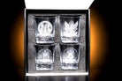 America 250 set of 4 laser-etched whiskey glasses, numbered limited edition in gift box